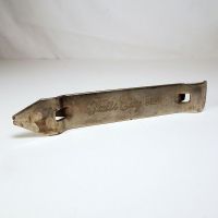 Falls City Beer vintage metal beer bottle can opener. Vaughn U.S.A. Staining. Broken tip: Front - Click to enlarge