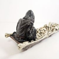 Grim Reaper in Boat of Skulls Incense Burner Holder - Click to enlarge