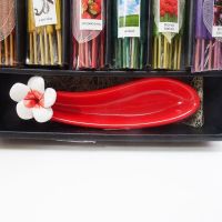 67 Piece Incense Gift Set with Red Holder Sticks Cones - Click to enlarge