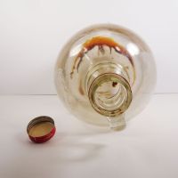 Vintage Coca Cola Coke fountain syrup thumb handle gallon glass jug with paper label and metal screw top: Top Off - Click to enlarge