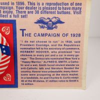 Herbert Hoover 1928 President Campaign Pin Repro - Click to enlarge