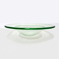 Electric and candle warmer 4-5/8 inches round clear smooth glass oil tart dish or bowl: Top Side - Click to enlarge
