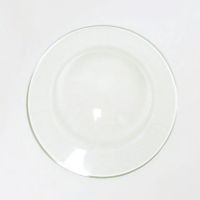 Electric and candle warmer 4-5/8 inches round clear smooth glass oil tart dish or bowl: Top - Click to enlarge